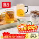 富光玻璃杯水杯子茶杯具涼水杯牛奶啤酒果汁杯子耐高溫馬克杯家居館