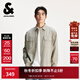 杰克·瓊斯（JACK&JONES）男裝秋季新款商務(wù)休閑通勤金屬logo寬松翻領(lǐng)襯衫外套2253O3005 C02倫敦霧 常規 S