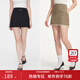 范思藍恩秋季高腰短裙女2024新款灰色氣質(zhì)通勤淑女韓版小A字裙子女送腰帶 黑色 XS