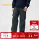 巴拉巴拉（BALABALA）童裝兒童褲子男童長(cháng)褲女童春秋寬松工裝褲百搭時(shí)尚戶(hù)外 中灰20410 140