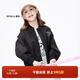 little MO&Co.童裝春秋裝女童棒球服夾克男童外套薄款兒童衣服男款 黑色 120 120/56