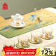 故宮文化 千里江山·蓋碗茶具套裝 茶具整套高檔茶杯大茶套送長(cháng)輩商務(wù)送禮 故宮博物院文創(chuàng  )禮品 禮盒裝 12件