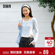 森馬（Semir）長(cháng)袖T恤女春季短款掛脖緊身假兩件2026氣質(zhì)辣妹衣服109126101006