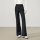 逸陽(yáng)（ESE-Y）微喇褲女26年春季彈力修身顯瘦通勤休閑西裝喇叭小黑褲  黑色 30