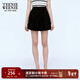 Teenie Weenie小熊女裝夏裝簡(jiǎn)約設計感時(shí)尚前褶裥休閑短褲通勤褲子 黑色 S (160)