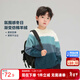 左西男童毛衣2025春秋兒童漸變拼接棉絨寬松休閑套頭上衣 藍色 160