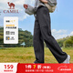 駱駝（CAMEL）加絨工裝女褲防風(fēng)防水傘兵軟殼休閑褲 C25CAYL6021 幻影黑 M