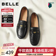 百麗（Belle）秀氣樂(lè )福鞋女商場(chǎng)同款質(zhì)感羊皮通勤樂(lè )福鞋E3C1DCA5 黑色 37 (235mm)