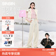 SIINSIIN彎刀衛褲2025新款女士秋冬加絨垂感長(cháng)褲運動(dòng)休閑香蕉褲子 【加絨款】貝殼白 S （86-100斤）