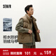 森馬（Semir）羽絨馬甲男冬90絨子防潑水外套中性情侶寬松立領(lǐng)上衣保暖輕便 軍綠（灰鴨絨）40635 M