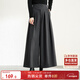 尚都比拉冬季時(shí)尚通勤斜紋磨毛小眾高腰雙側口袋裙褲 炭灰色 XL 