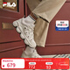 斐樂(lè )（FILA）易烊千璽同款男鞋PEASE摩登運動(dòng)鞋2025冬新款豌豆鞋面包鞋休閑鞋 泡沫白/霧灰-WF 43