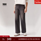 Levi's李維斯冬暖系列女士High Loose寬松高腰闊腿直筒美式牛仔褲 黑色 28 (29)