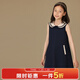 哈齒（hacikis）哈齒童裝女大童polo裙親子娃娃領(lǐng)無(wú)袖背心裙學(xué)院風(fēng)連衣裙女童夏季 藏青 170 cm
