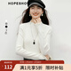 紅袖（hopeshow）木耳邊毛針織衫2025冬季新款女裝半高領(lǐng)打底巨好看輕熟百搭上衣 米白004 M