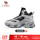 駱駝（CAMEL）運動(dòng)女鞋厚底增高秋冬加絨休閑棉鞋 K25CX4L4015 芯片灰/黑 37