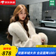 YRTD雙面羊絨大衣女2025狐貍毛領(lǐng)高級感雙面大衣100%羊毛 椰奶白 S 105-115