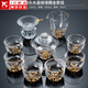 正揚玻璃藏金茶具套裝家用高檔整套水晶耐熱描金功夫三才蓋碗茶杯禮物 10頭(藏金)蓋碗款+6杯