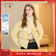 三彩【90白鵝絨】2025冬季新款奶黃包鵝絨服短款防水羽絨服M 嫩黃色 M 160/84A  寬松版型  可適當拍小