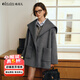 Olrain歐芮兒氣質(zhì)奢暖毛呢外套冬季女裝中長(cháng)款含羊毛雙面呢上衣保暖衣服 灰色 M