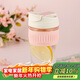 樂(lè )扣樂(lè )扣（LOCK&LOCK）咖啡杯耐熱玻璃水杯子男女學(xué)生便攜式雙飲吸管杯隨手杯500ML粉色