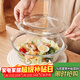格娜斯雙耳透明耐熱玻璃碗大號帶蓋微波爐專(zhuān)用碗湯碗面碗沙拉碗餐具1.5L