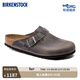 BIRKENSTOCK勃肯德國進(jìn)口男女款涂油皮軟底復古Boston包頭拖鞋 灰色常規版1013255 40