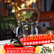 全度輕奢耐熱玻璃提梁壺大容量煮茶燒水壺電陶爐蒸煮一體茶壺茶具 木影茶壺+鼓韻電陶爐（黑色）
