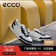 愛(ài)步（ECCO）冬季潮流厚底板鞋 街頭球鞋男鞋539814 黑色/白色 40 HL