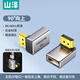 山澤DP線(xiàn)彎頭轉接頭1.4版公對母8K60Hz超高清直角上下左右口轉向公對母延長(cháng)線(xiàn)電腦顯卡顯示器ZHDP01