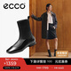 愛(ài)步（ECCO）冬季新款簡(jiǎn)約低跟法式瑪麗珍彈力靴羊皮 舞悅244403 黑色38