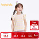 巴拉巴拉童裝寶寶t恤女童短袖兒童上衣2025夏條紋t甜美小飛袖208225117022