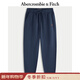 Abercrombie & Fitch小麋鹿圖案經(jīng)典保暖抓絨束腳衛褲長(cháng)褲25秋冬男裝134-5043 海軍藍 S (175/76A)