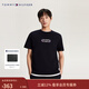 Tommy Hilfiger【運動(dòng)休閑】春夏男裝純棉平紋針織美式潮流字母短袖T恤上衣 藏青色DW5 L （推薦：150-165斤）