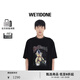 WE11DONE【明星同款】男女同款朋克泰迪熊T恤印花短袖潮流休閑 黑色 S