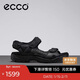 愛(ài)步（ECCO）涼鞋男 軟底魔術(shù)貼運動(dòng)戶(hù)外涼鞋 越野系列82218402001 黑色42