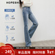 紅袖復古水洗牛仔褲2025秋季新款女裝百搭修身高腰顯瘦做舊微喇叭長(cháng)褲 牛仔藍071 M