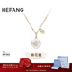HEFANG何方珠寶棉花糖珍珠項鏈毛衣鏈輕奢高級感生日新年禮物送女友 金色