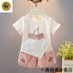 G.duck0-4歲小孩子夏天穿的新款0女童女寶寶1夏裝2衣服嬰兒童裝3歲 櫻桃短袖套裝 90