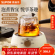 蘇泊爾（SUPOR）側把茶壺家用玻璃泡茶壺單壺電陶爐專(zhuān)用燒水煮茶壺功夫茶具 側把壺700ml+電陶爐+茶杯*2
