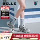 百麗（Belle）拼接老爹鞋女商場(chǎng)同款網(wǎng)面透氣厚底鞋D5D1DBM5 灰色 37 (235mm)