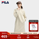 FILA 斐樂(lè )官方連衣裙年秋季新品長(cháng)款連帽打底衛衣長(cháng)裙子 麥稈米色-BG M 165/84A/M
