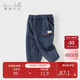 戴維貝拉童裝針織褲子秋裝男童女童洋氣休閑運動(dòng)衛褲長(cháng)褲