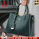 袋鼠卡拉品牌真皮包包2026新款送媽媽母親節禮物牛皮手提包中年斜挎女包 蘭色（配禮盒+手包卡包）