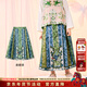 年衣女童馬面裙半身裙25秋冬新款唐裝新中式公主馬面裙裙子 美蝶綠 140