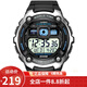 卡西歐（CASIO） 卡西歐(CASIO)運動(dòng)手表 學(xué)生男表 戶(hù)外防水男表數顯表 黑盤(pán)橡膠帶AE-2000W-1A