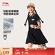 李寧舒適吸濕排汗連衣裙女童夏季潮流出街高腰裙子 黑色-2 165