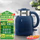 格來(lái)德（Grelide）電熱水壺304不銹鋼家用燒水壺熱水壺1.5L一體無(wú)縫雙層防燙電水壺開(kāi)水壺自動(dòng)斷電暖水壺D2315爵士藍