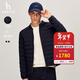 哈吉斯（HAZZYS）男裝 冬款羽絨外套直充棒球領(lǐng)輕薄羽絨服男ASFZU0BDX15 藏青色NV M (170/92A 46)
