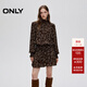 ONLY2025秋季新款復古印花泡泡袖收腰高領(lǐng)褶皺連衣裙女|125407005 H7J 佩斯利花 S